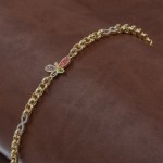 Women's Silver Bracelet in Gold Color with Butterfly and Infinity Symbol