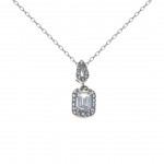 Sterling Silver Zircon Stone Accessory Set for Women