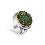 Green Zircon Stone 925 Sterling Silver Ring