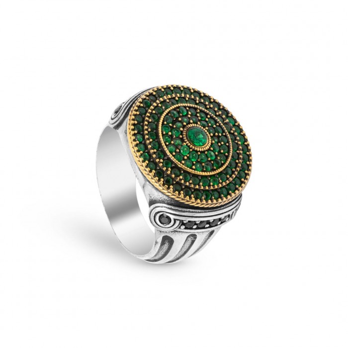 Green Zircon Stone 925 Sterling Silver Ring