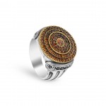 Sultan Red Ring in Sterling Silver with Zircon Stones for a Royal Look