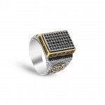 Discover the Elegance of Our Sterling Silver Men's Ring with Zircon Stones