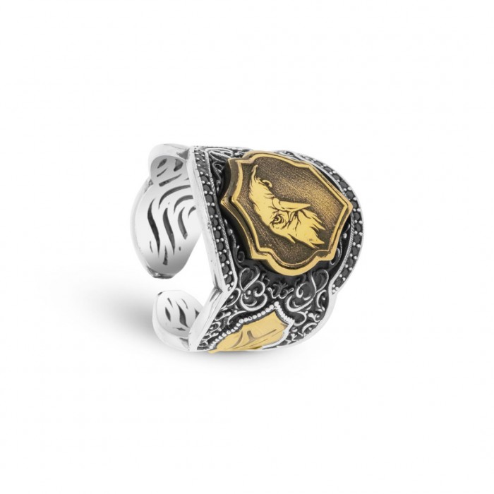 Exquisite Selcuk Eagle 925 Sterling Silver Ring with Black Zirconia – A Symbolic and Elegant Choice