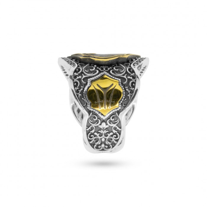 Exquisite Selcuk Eagle 925 Sterling Silver Ring with Black Zirconia – A Symbolic and Elegant Choice