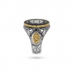 Luxurious 925 Sterling Silver Solomon's Ring with Black Zirconia