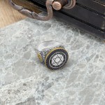 Luxurious 925 Sterling Silver Solomon's Ring with Black Zirconia