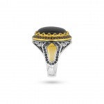 Discover the Most Beautiful New Men's Rings with Silver and Onyx Featuring a Crown Look