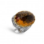 Men’s Silver Ring with Agate Stone Inlaid: Durable and Distinctive Style