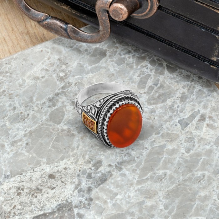 Discover Elegance: Men's Turkish Silver Ring with Innovative Design and Exceptional Quality