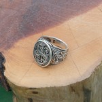 Luxury Turkish Men's Ring - 925 Sterling Silver Floral Motif Design, Perfect Gift for All Occasions